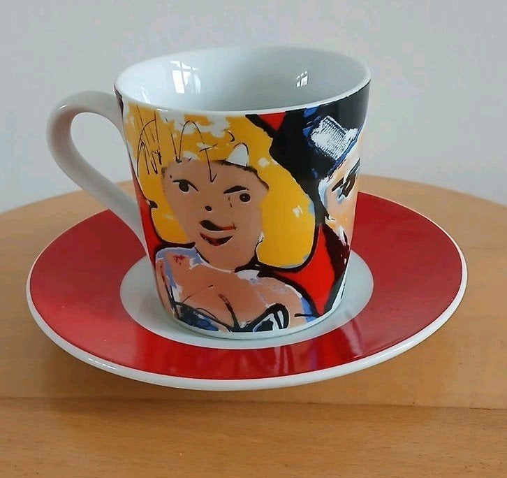 Herman Brood Kop en Schotel - Kunstzinnig Design, Huis en Inrichting, Ophalen of Verzenden, Porselein, Overige stijlen, Kop(pen) en/of Schotel(s)