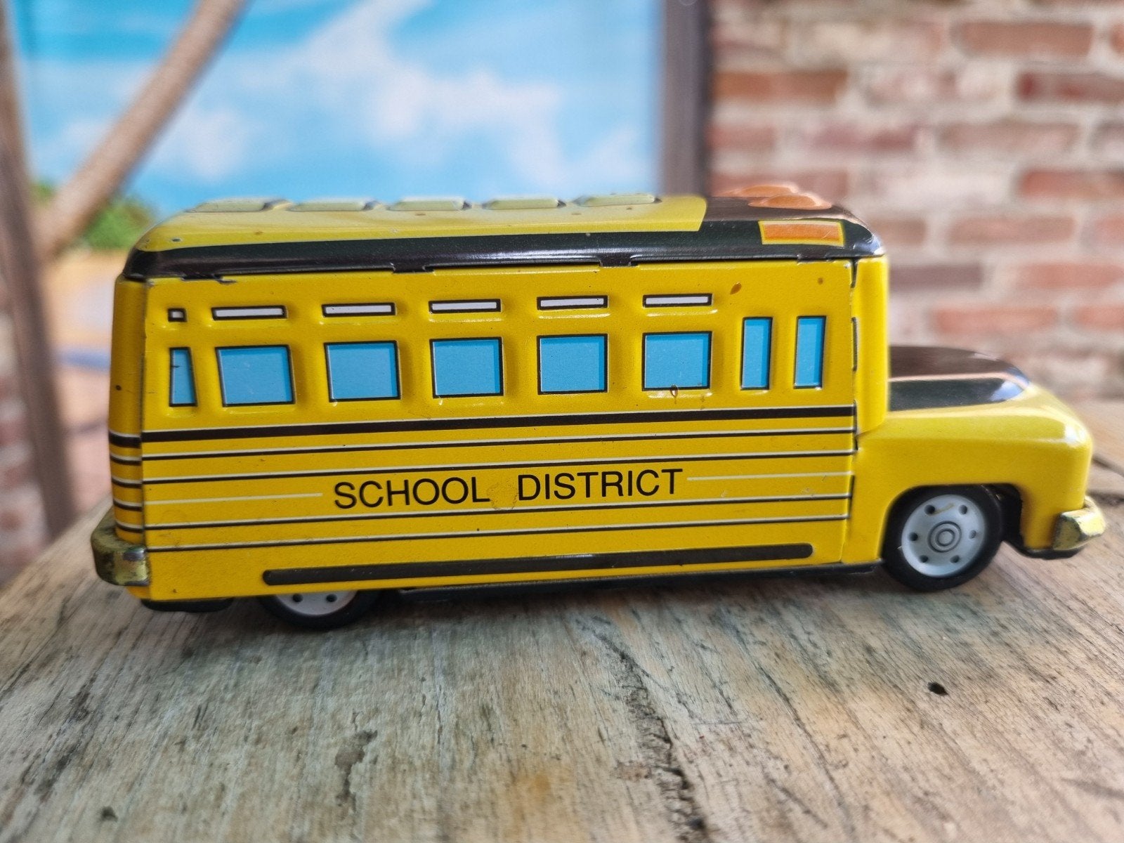 Nostalgische Blikken Schoolbus Speelgoed - Made in China, Verzamelen, Speelgoed, Gebruikt, Ophalen of Verzenden
