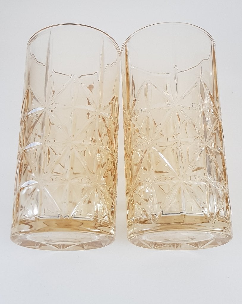 longdrinkglas Goud 2 x Xenos. Nieuw, Huis en Inrichting, Keuken | Servies, Nieuw, Ophalen of Verzenden, Overige stijlen, Overige materialen