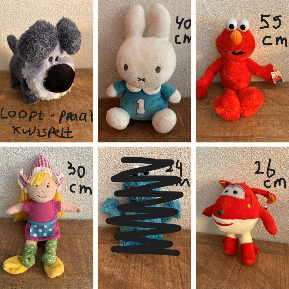 Knuffels Nijntje, Sesamstraat, Woezel & Pip ZGAN. Zie foto's, Ophalen of Verzenden, Zo goed als nieuw, Overige typen