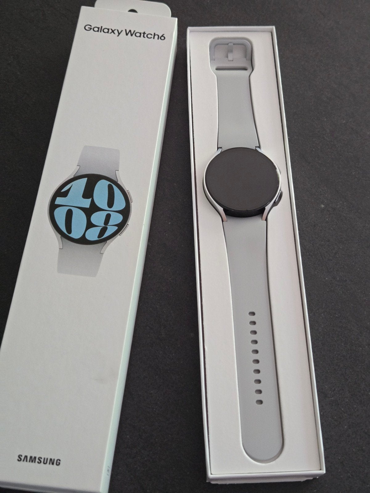 Samsung Galaxy Watch 6 44mm Zilver - incl. 3 extra bandjes, Nieuw, Ophalen of Verzenden, GPS, Samsung