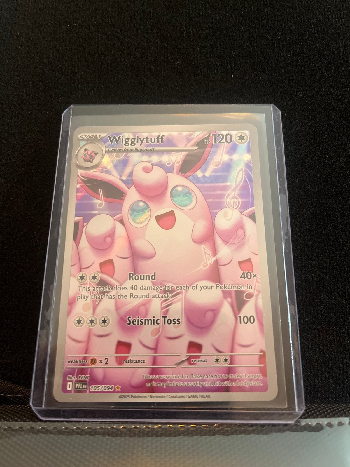 Wigglytuff Pokémon Kaart 105/094 - Zo goed als nieuw, Ophalen of Verzenden, Nieuw, Losse kaart