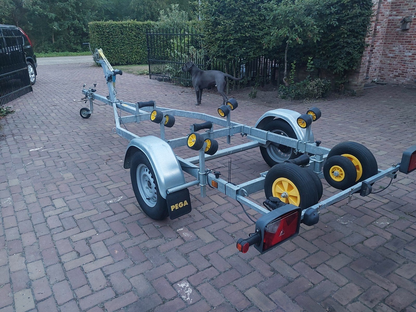 Pega Air Liner boottrailer met rollen - Zo goed als nieuw, Ophalen, Minder dan 1500 kg, Minder dan 6 meter, Zo goed als nieuw