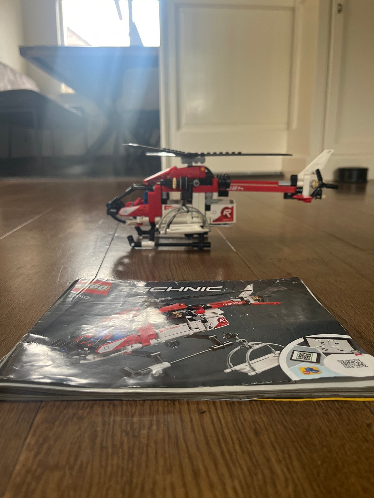 Lego Technic Helikopter 42092 - Zo goed als nieuw, Lego, Ophalen of Verzenden, Zo goed als nieuw, Complete set