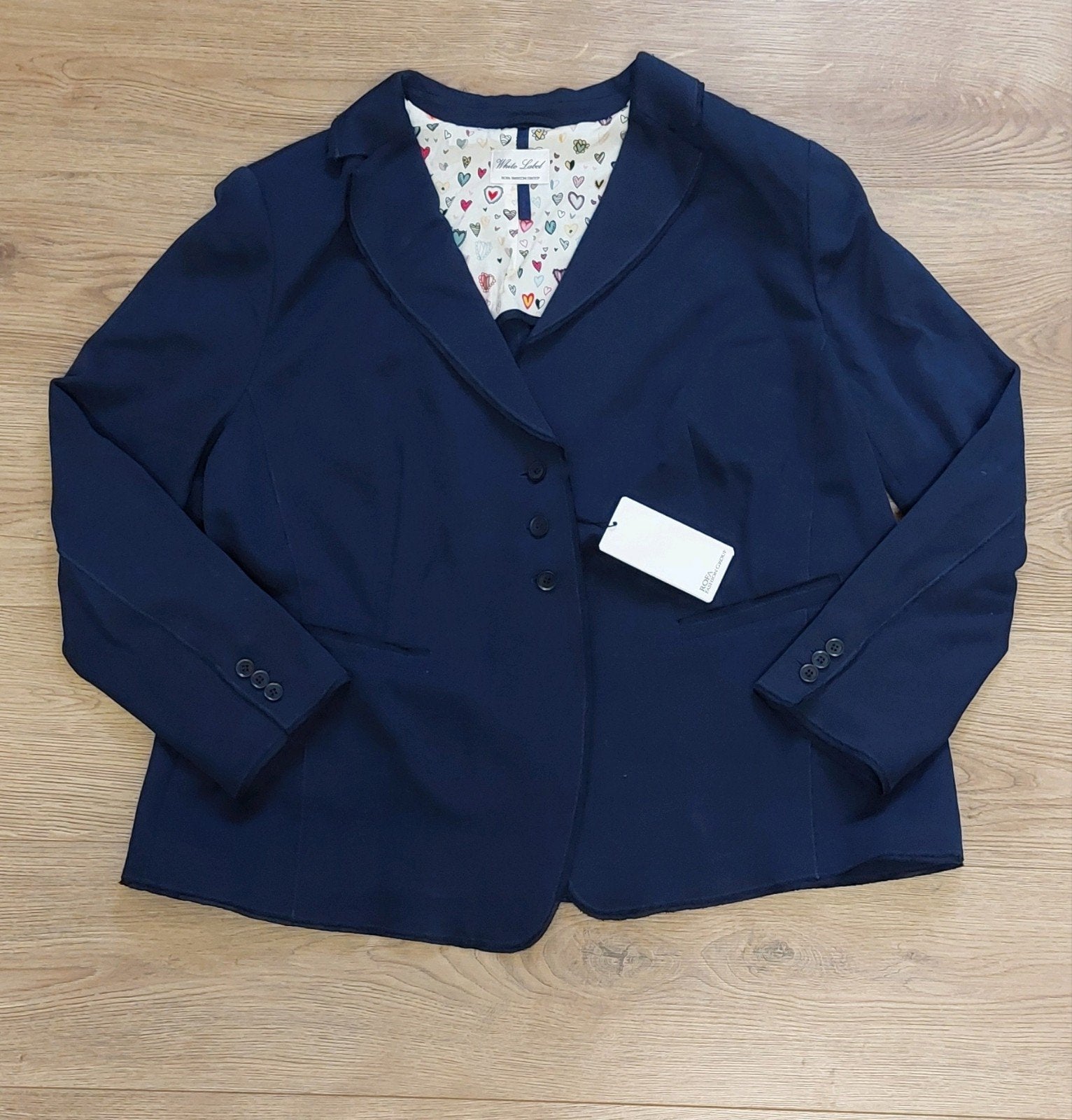 White label blauw jas mantel maat 52 nieuw, Blauw, Nieuw, Ophalen of Verzenden, Jas of Mantel