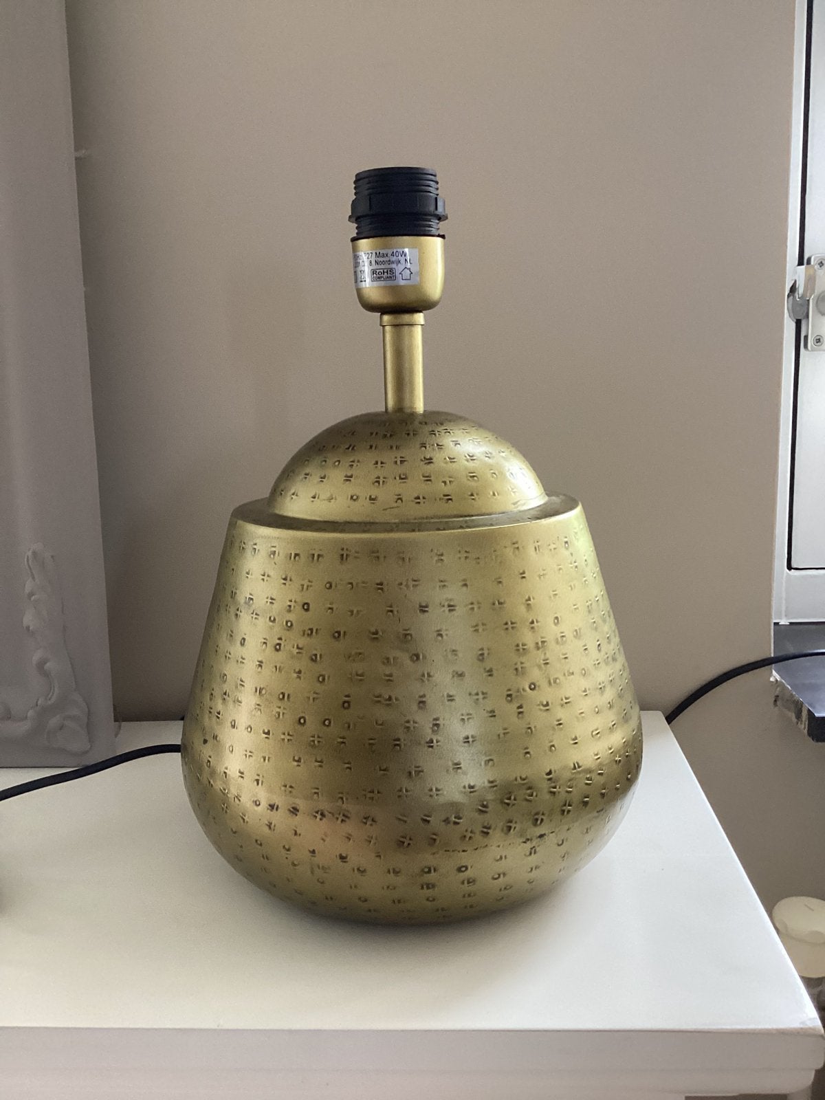 Lampenvoet goud, zwart. Z.g.a.n., Huis en Inrichting, Lampen | Tafellampen, Ophalen, Zo goed als nieuw, Metaal