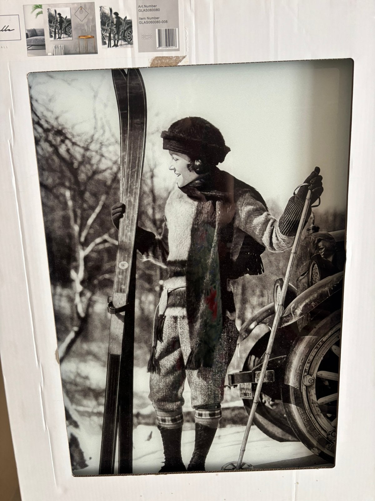 Mooie foto op glasplaat, Ophalen, Nieuw, 50 tot 75 cm, Foto of Poster