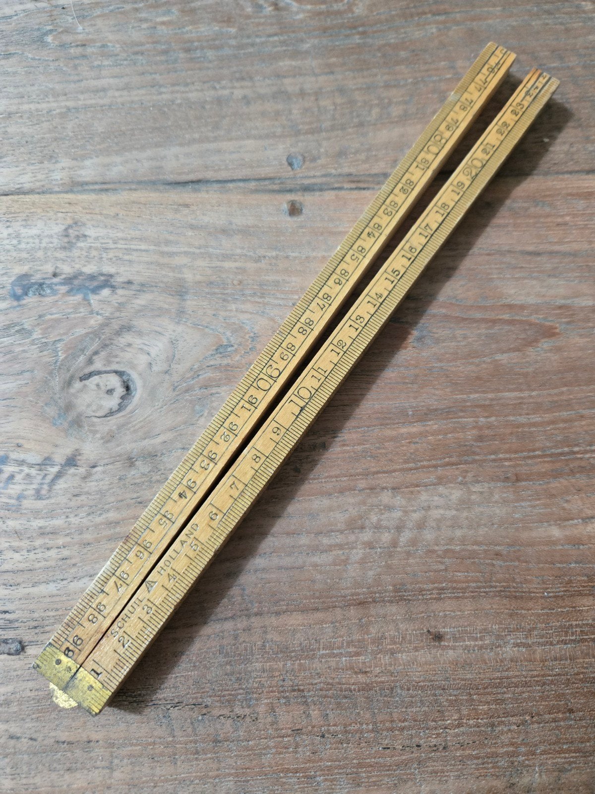 Vintage houten duimstok van Schuil Holland, Antiek en Kunst, Ophalen of Verzenden