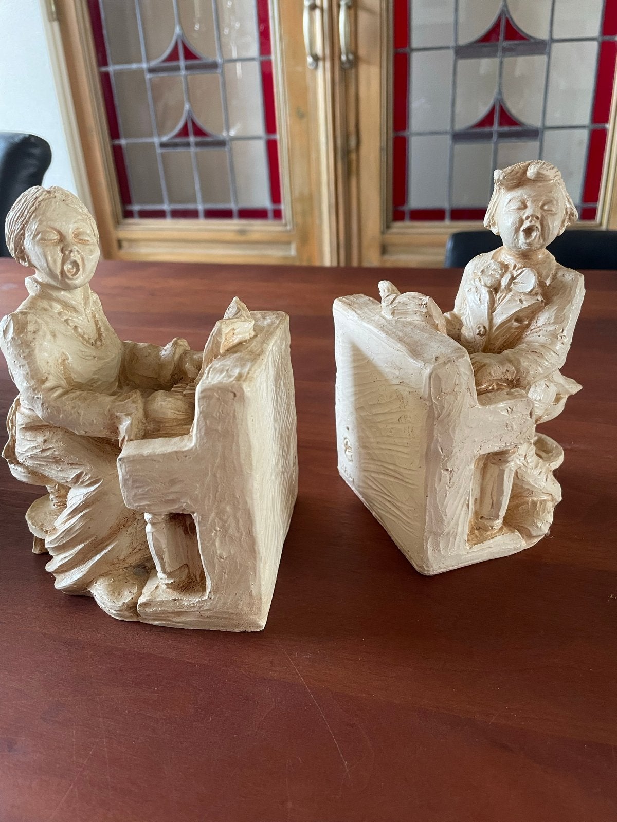 Unieke Boekensteunen/decoratie: Kinderen aan Piano, Ophalen of Verzenden, Gebruikt