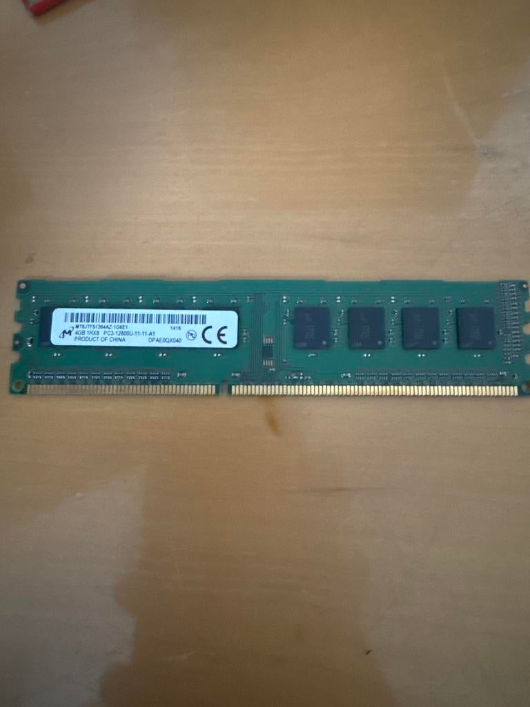 Micron 4GB DDR3 RAM PC3-12800U Geheugenmodule, Gebruikt, Server, DDR3, Ophalen of Verzenden