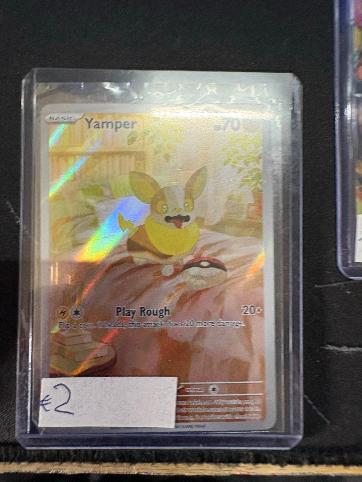 Pokémon Kaart Yamper (Foil), Ophalen of Verzenden, Zo goed als nieuw, Losse kaart, Foil