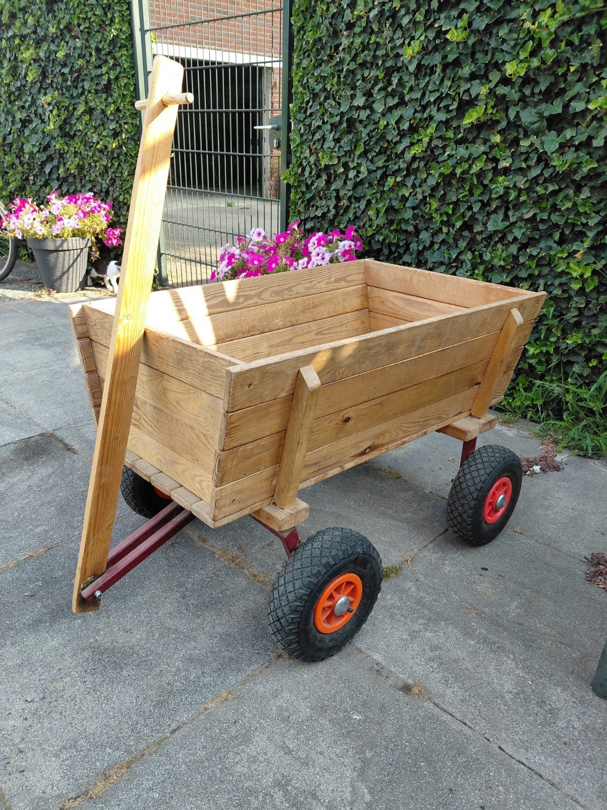 Stevige houten bolderwagen voor plezier en gemak, Caravans en Kamperen, Bolderkarren, Ophalen, Gebruikt