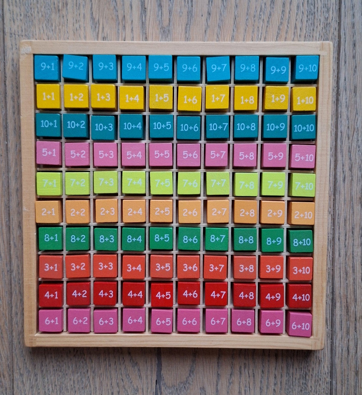 Houten Rekenspel. Optellen tot 10, Ophalen of Verzenden, Zo goed als nieuw, Puzzelen