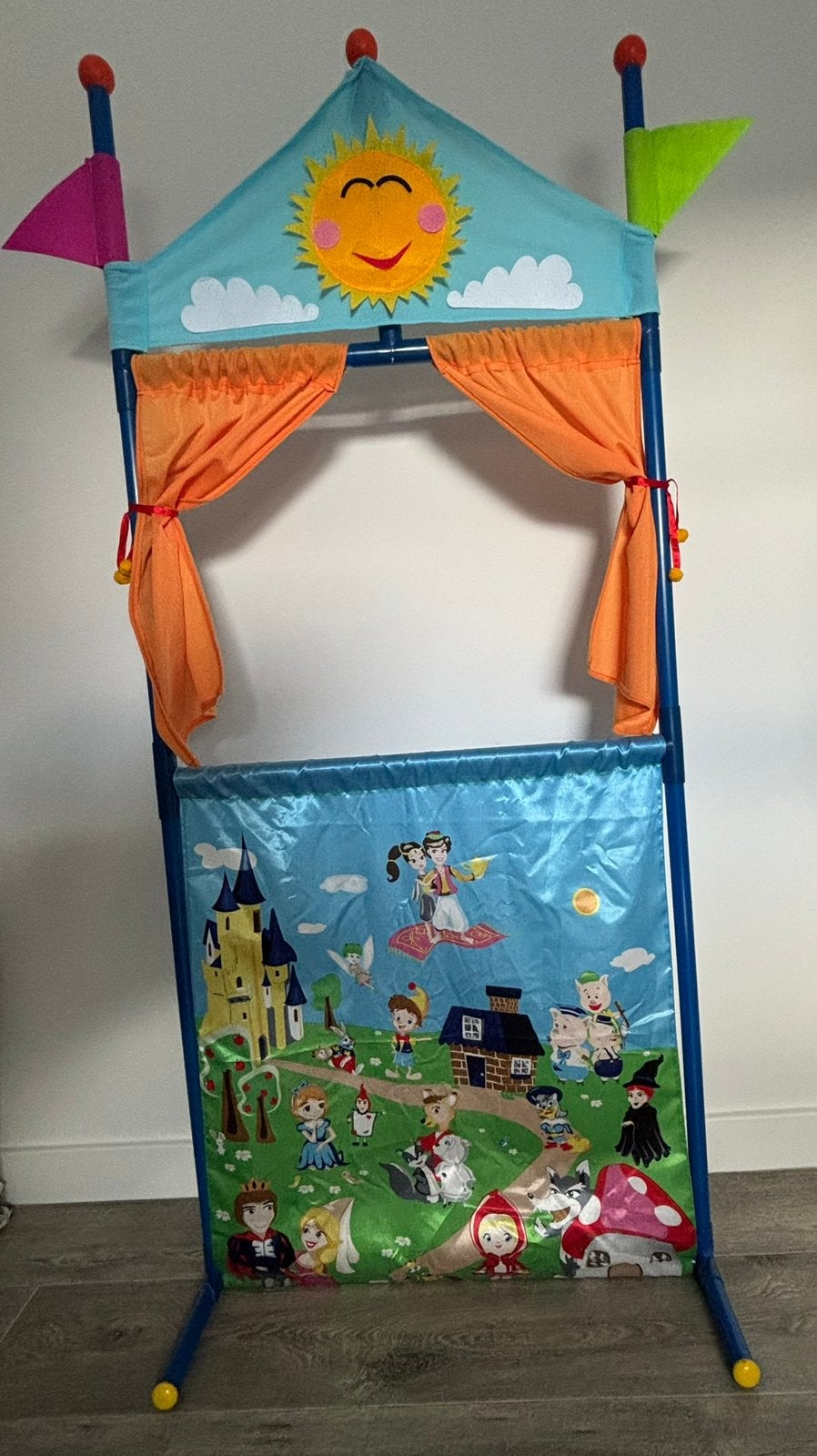 Poppenkast met poppenkastpoppen, Kinderen en Baby's, Ophalen, Gebruikt