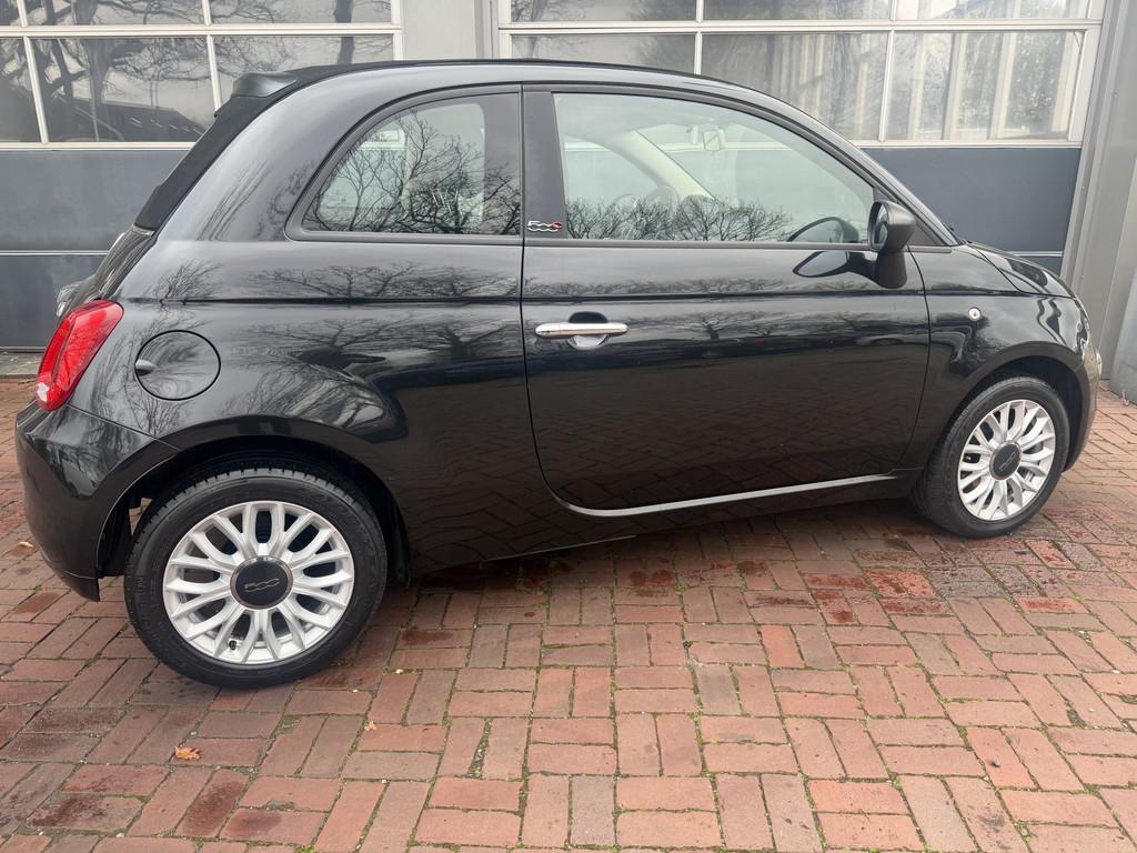 Fiat 500C 0.9 TwinAir Turbo Popstar Bj 2019 Km 53.000 Nap De, Skiluik, Gebruikt, Cabriolet, Leder en Stof
