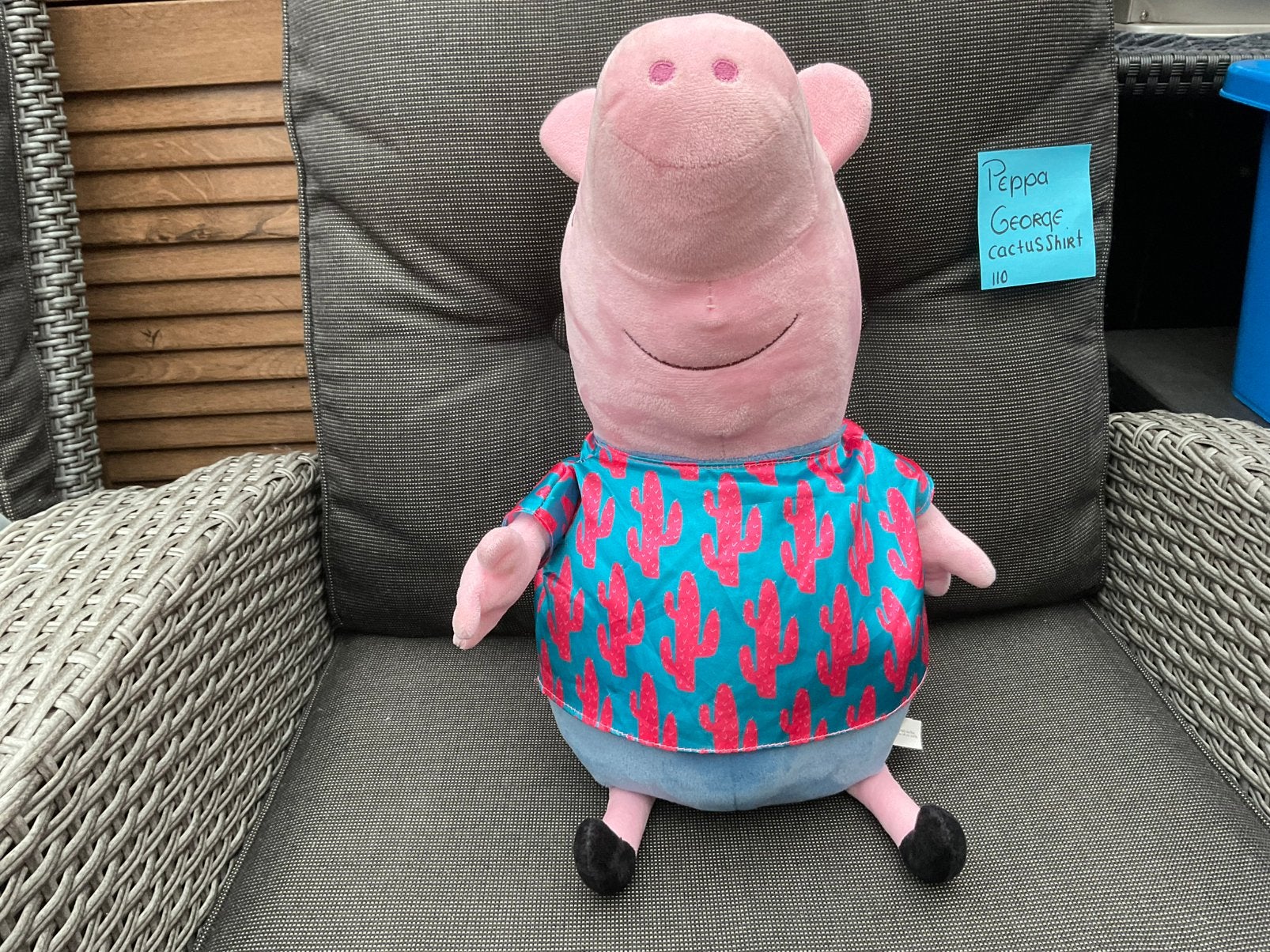 Nieuwe zgan grote Peppa Pig knuffel met cactus shirt 40cm, Ophalen, Overige typen, Nieuw, Peppa Pig