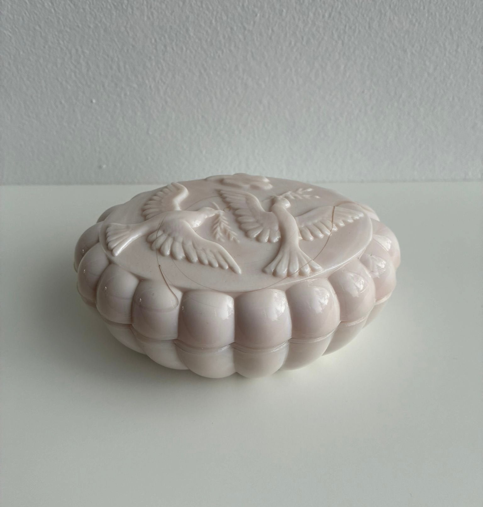 Curt Schlevogt roze opaline zeepdoosje, Ophalen of Verzenden
