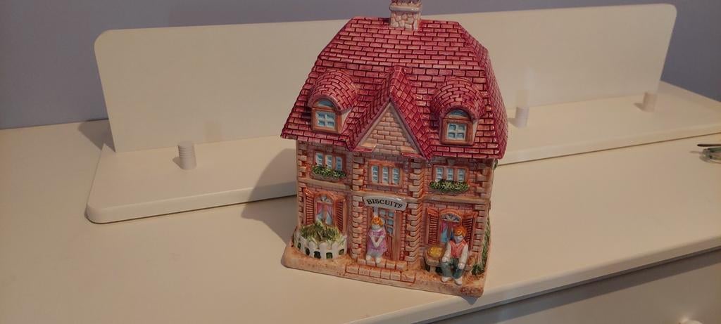 Vintage Koekjespot Huisje - Charmante Keukendecoratie, Antiek en Kunst, Antiek | Keramiek en Aardewerk, Ophalen of Verzenden