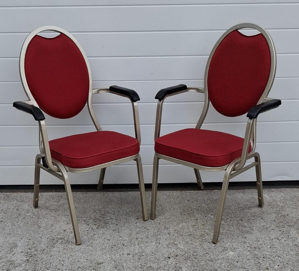 20 x Luxe stackchairs rood kantine horeca cafe stoelen, Ophalen of Verzenden, Zo goed als nieuw, Rood, Vijf, Zes of meer stoelen