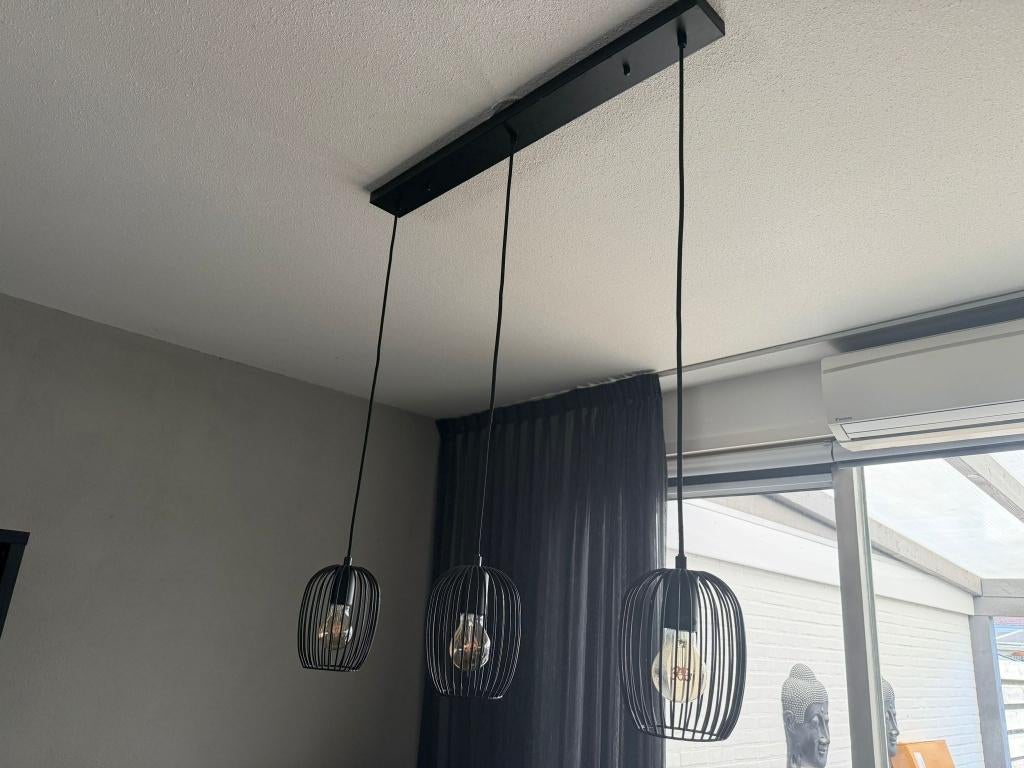 mooie eettafel lamp, Huis en Inrichting, Lampen | Hanglampen, Ophalen, 50 tot 75 cm, Zo goed als nieuw, Metaal
