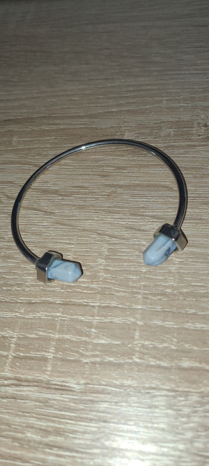 Armband met grijze Stenen, Staal, Nieuw, Ophalen of Verzenden, Met edelsteen