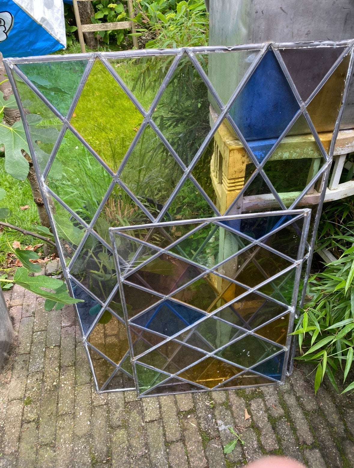 Glas in lood, Doe-het-zelf en Verbouw, Glas en Ramen, Ophalen, Zo goed als nieuw, Glas in lood, Minder dan 80 cm