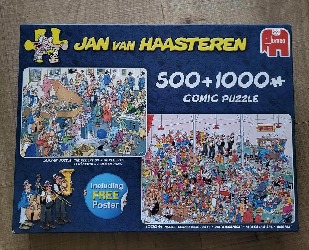 Jan van Haasteren & Wasgij Puzzels - Rookvrij huis, Hobby en Vrije tijd, Denksport en Puzzels, Zo goed als nieuw, 500 t/m 1500 stukjes
