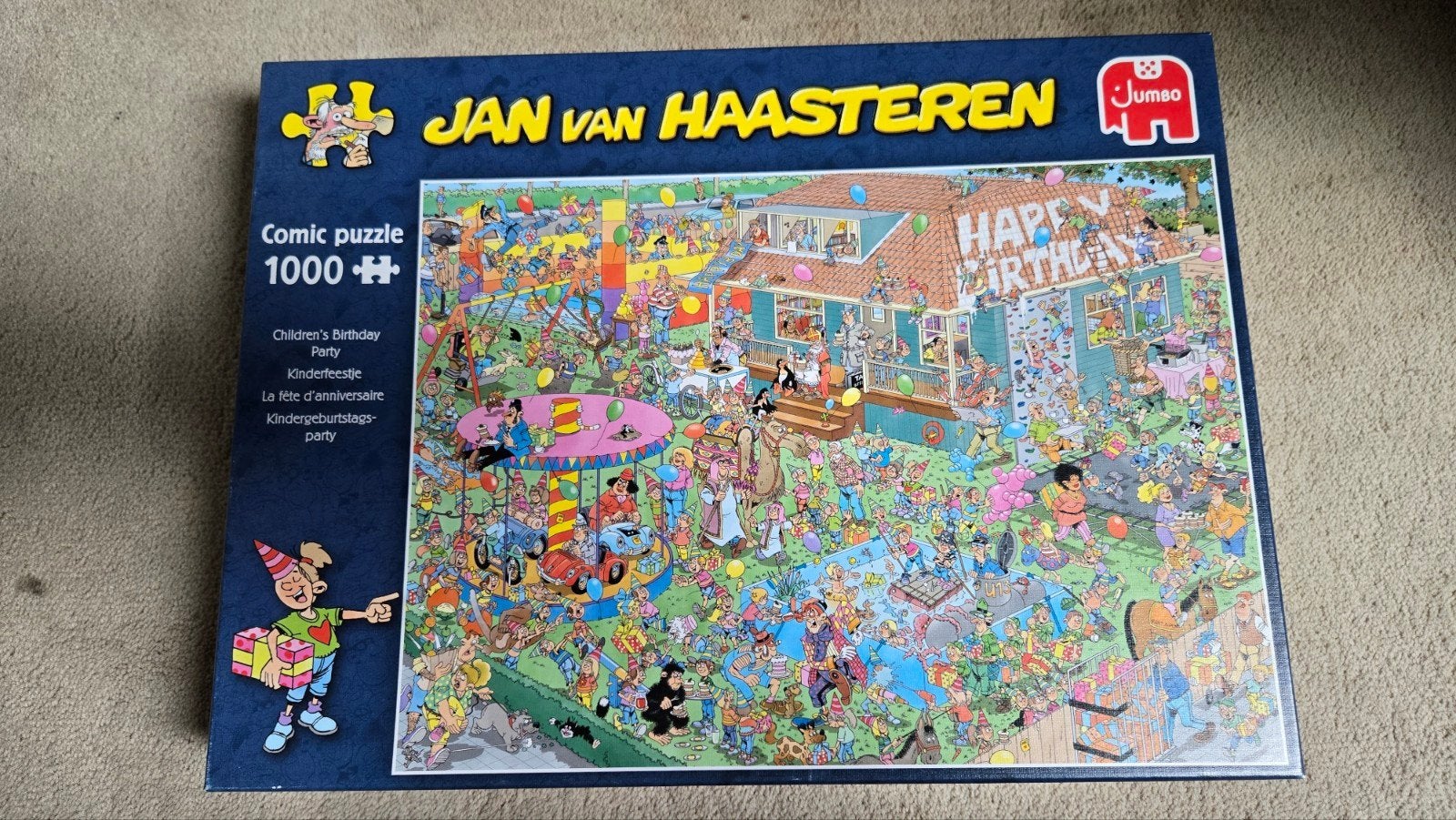 Jan van Haasteren puzzel 1000 stuks Childeren happy birthday, Hobby en Vrije tijd, Denksport en Puzzels, Ophalen of Verzenden