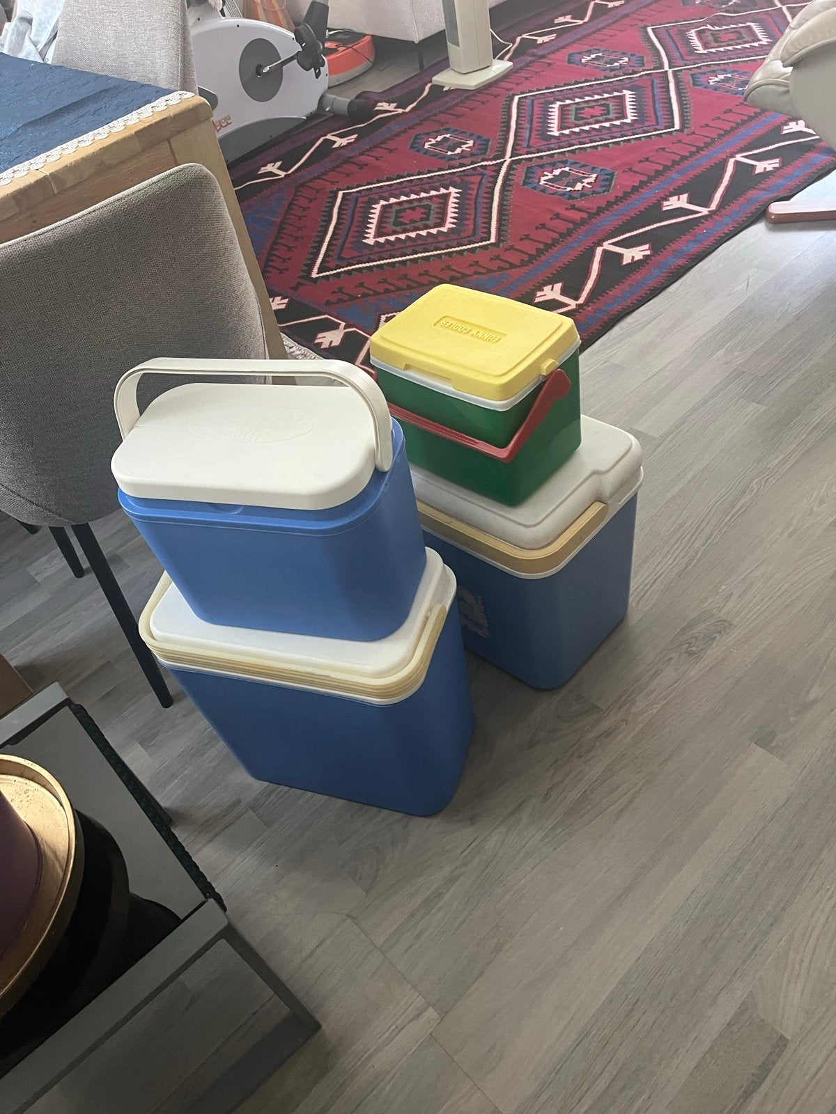Set van 4 Koelboxen - Diverse Maten en Kleuren, Ophalen of Verzenden, Gebruikt, Koelbox, Koelelement