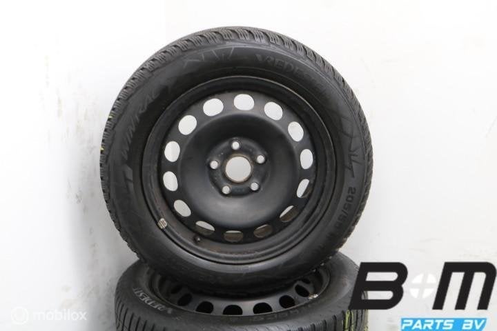 Set 16 inch velgen + winterbanden VW Golf 6 / A3 8P KBA43738, Auto-onderdelen, Gebruikt, 16 inch, Banden en Velgen, 205 mm