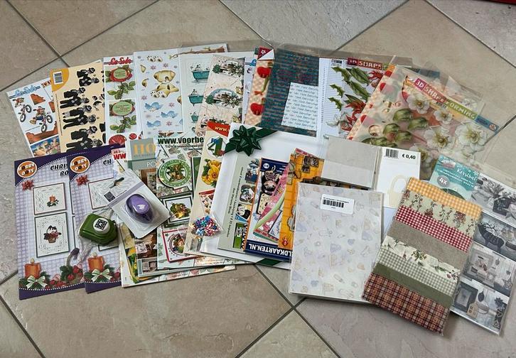 Hobby set knutselen stickers, papier, ponsen (grote bundel), Ophalen of Verzenden, Nieuw, Overige thema's, Overige typen