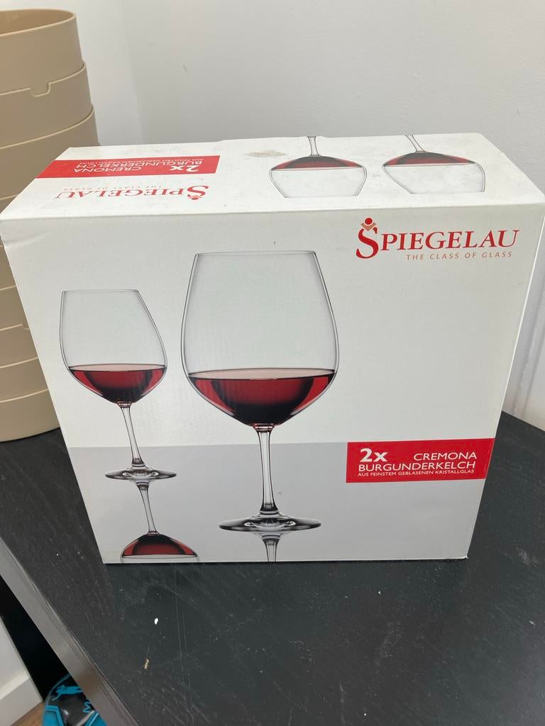 Spiegelau Cremona Bourgondische Wijnglazen - Set van 2, Verzamelen, Glas en Borrelglaasjes, Ophalen, Nieuw