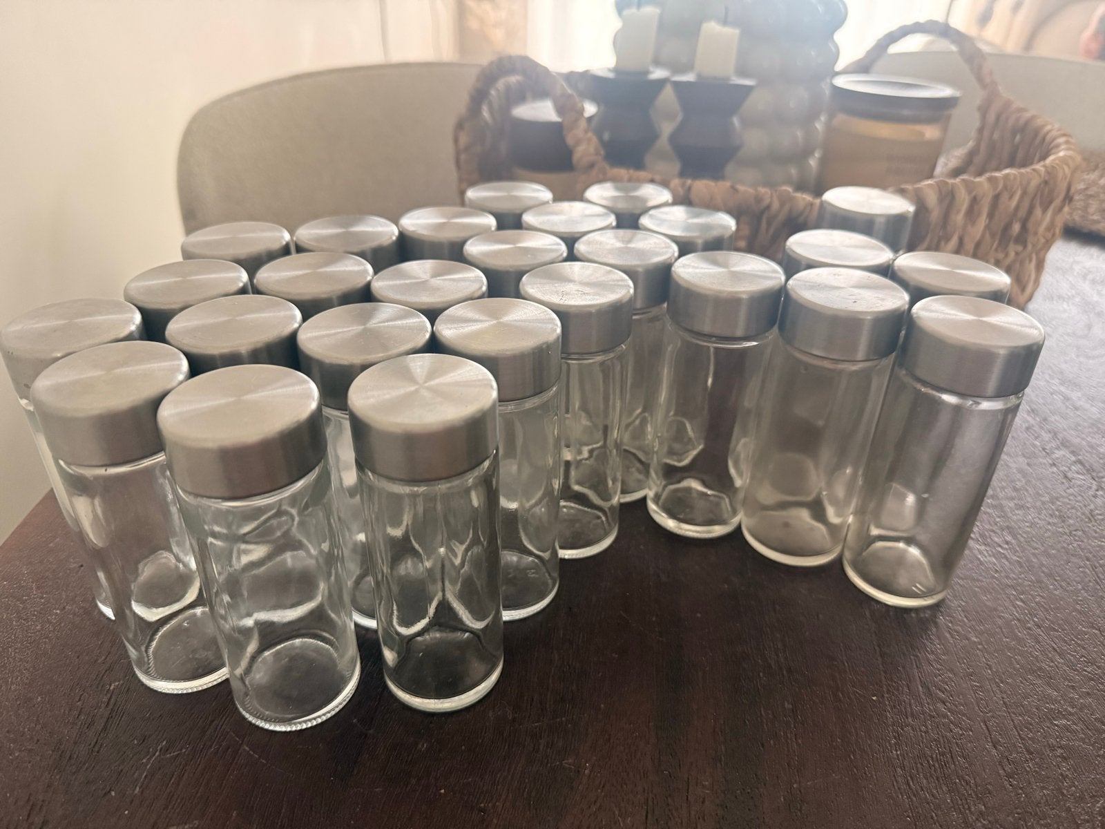 IKEA Ortfylld Kruidenpotjes - Set van 26, Ophalen, Glas, IKEA, Zilver
