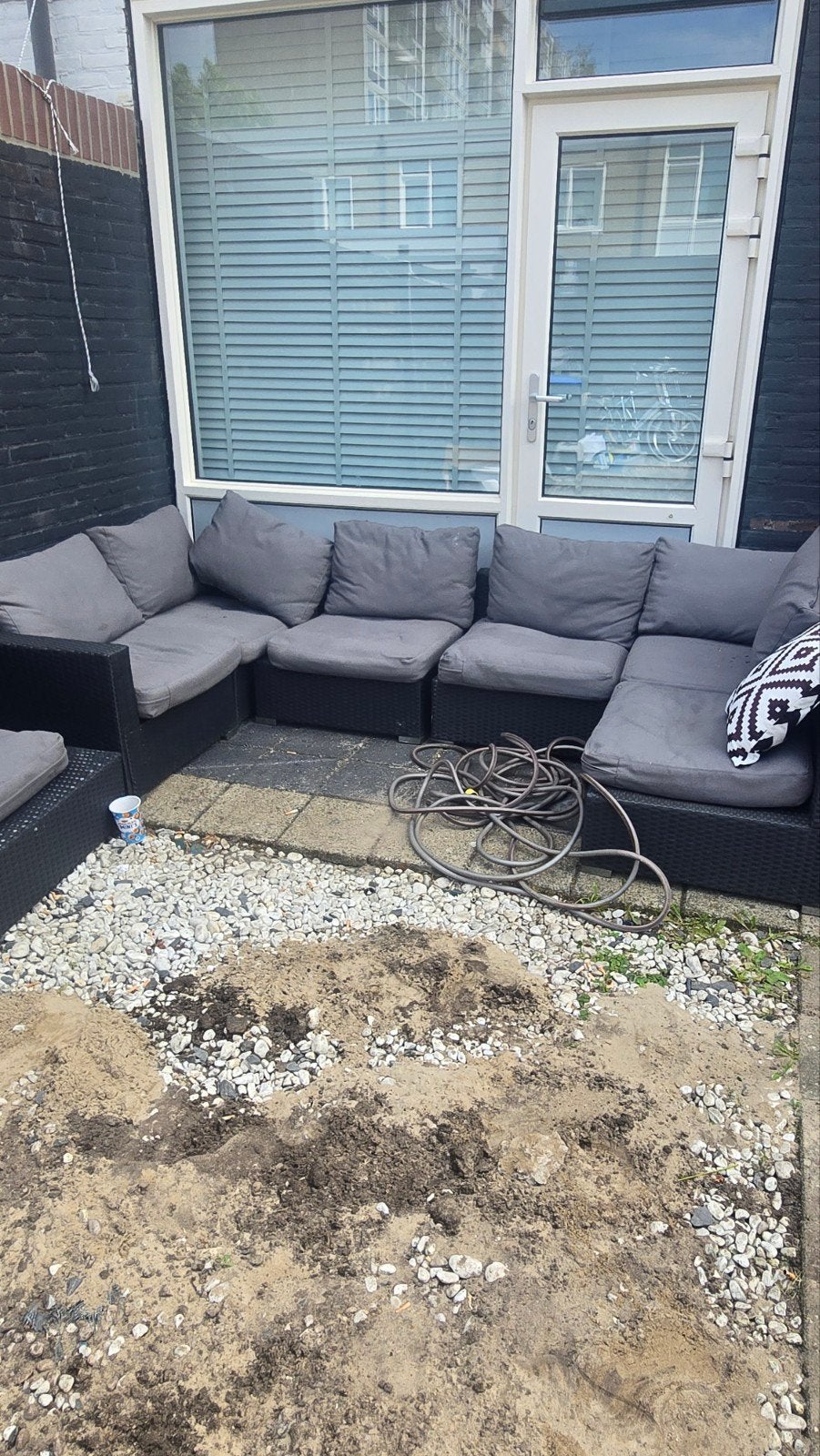 loungeset in goede staat., Tuin en Terras, Ophalen, Kunststof, Gebruikt, 6 zitplaatsen
