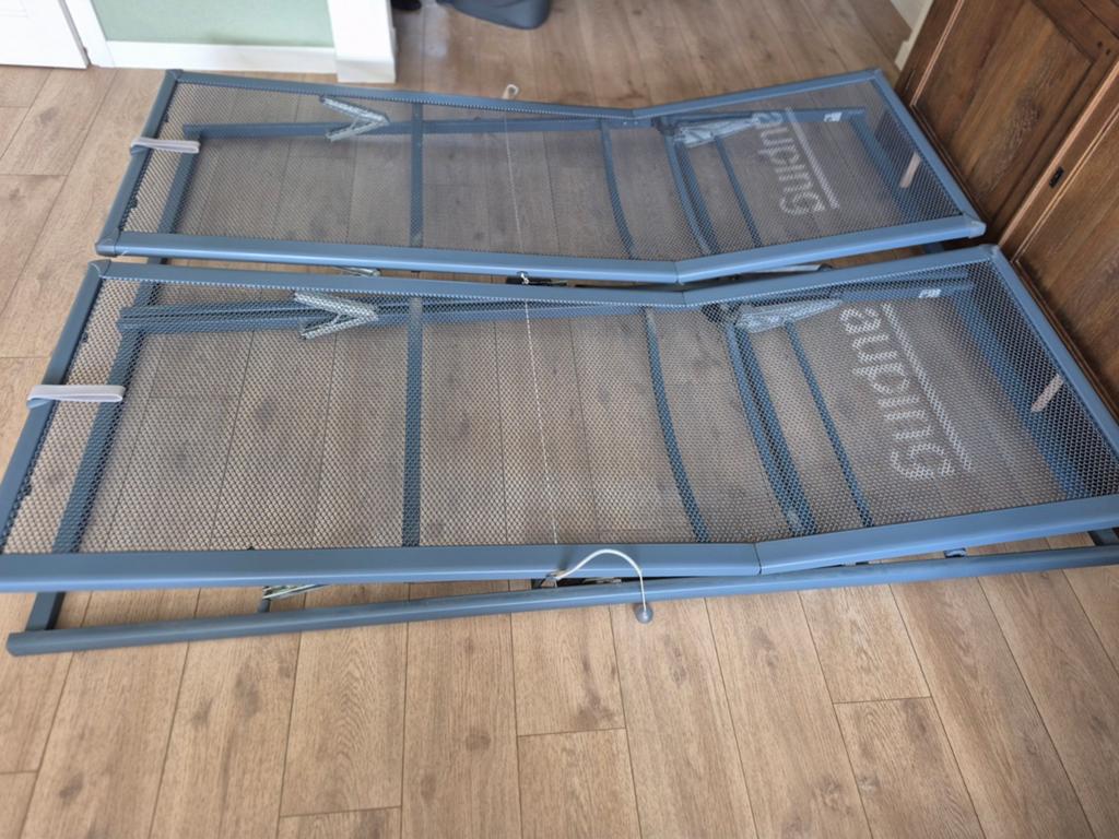 Auping bed,verstelbare bedbodem,80x210 cm,spiraalbodem, Ophalen, Gebruikt, 210 cm, Tweepersoons