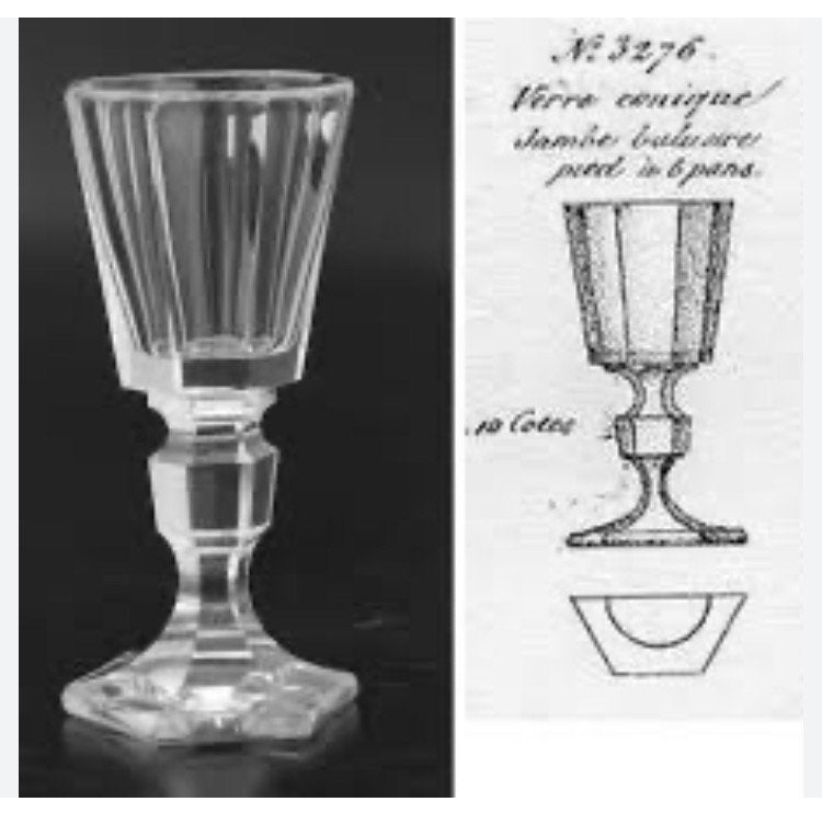 5x oude antieke kristallen kleine glasjes Baccarat (?), Ophalen of Verzenden