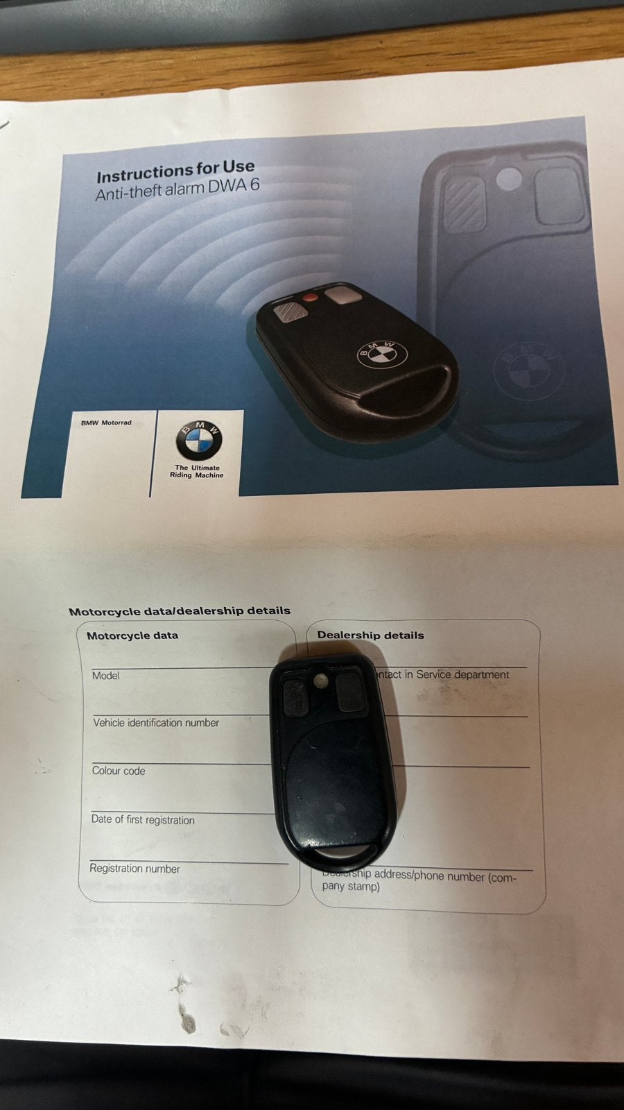 BMW 2 knops afstandsbediening DWA 6, Ophalen of Verzenden, Gebruikt