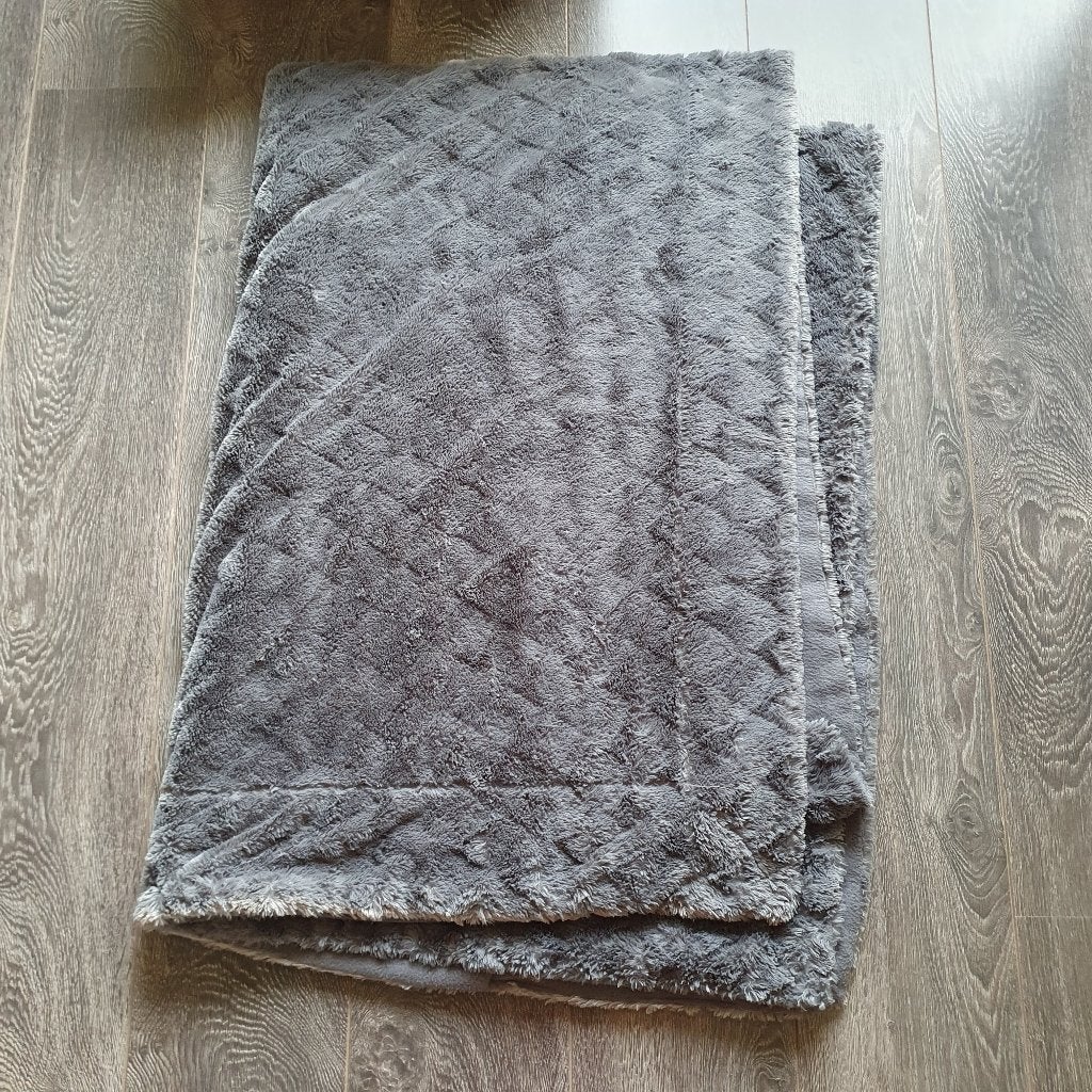 Fleecedeken, Huis en Inrichting, Fleecedeken, 120 cm, Zo goed als nieuw, Grijs