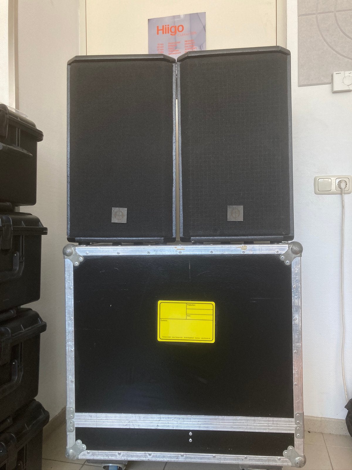 Coda Audio K12M set inclusief flightcase!, Ophalen, Zo goed als nieuw