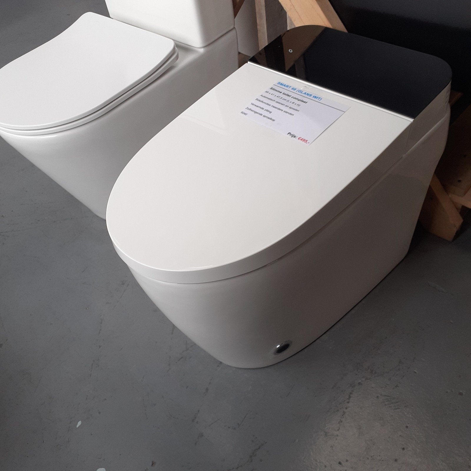 SALE Glans wit, slimme toiletset, luxe stijl, Smart 68, Ophalen of Verzenden, Nieuw