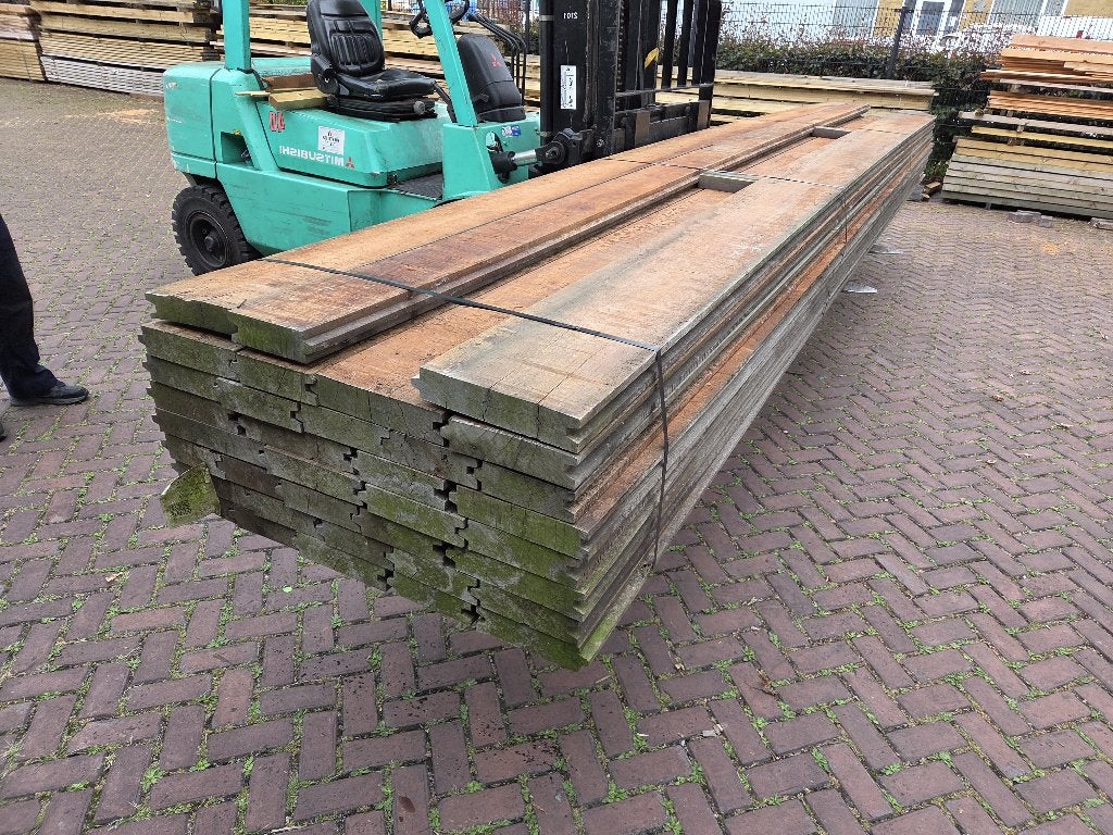 42 m2 Azobé hardhouten damwand 6 cm dik - nr: HP75, Ophalen, 250 cm of meer, Planken, Hardhout
