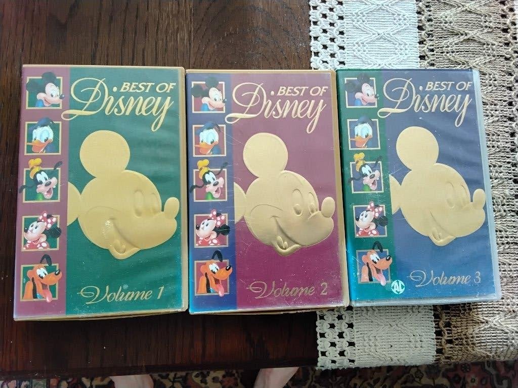 3 video banden Best of Disney Vol. 1, 2 en 3, Ophalen, Mickey Mouse, Gebruikt, Overige typen