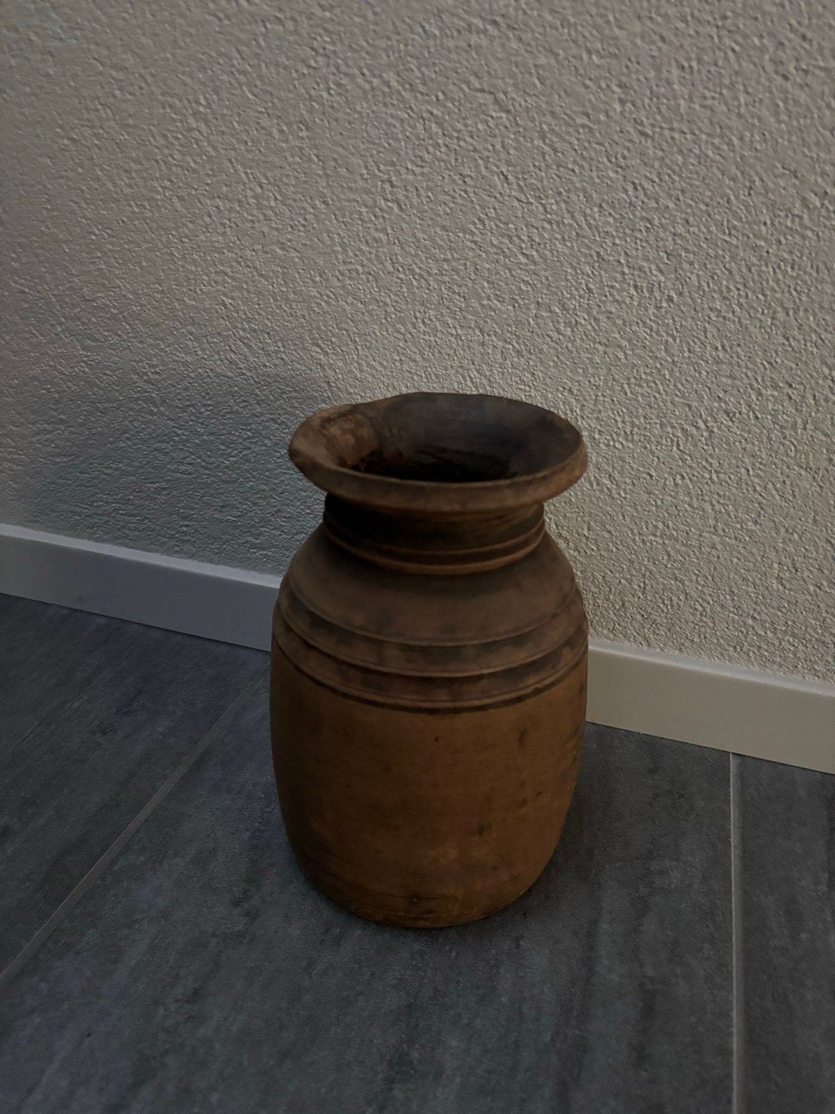Decoratieve Houten Nepalese pot, Ophalen of Verzenden