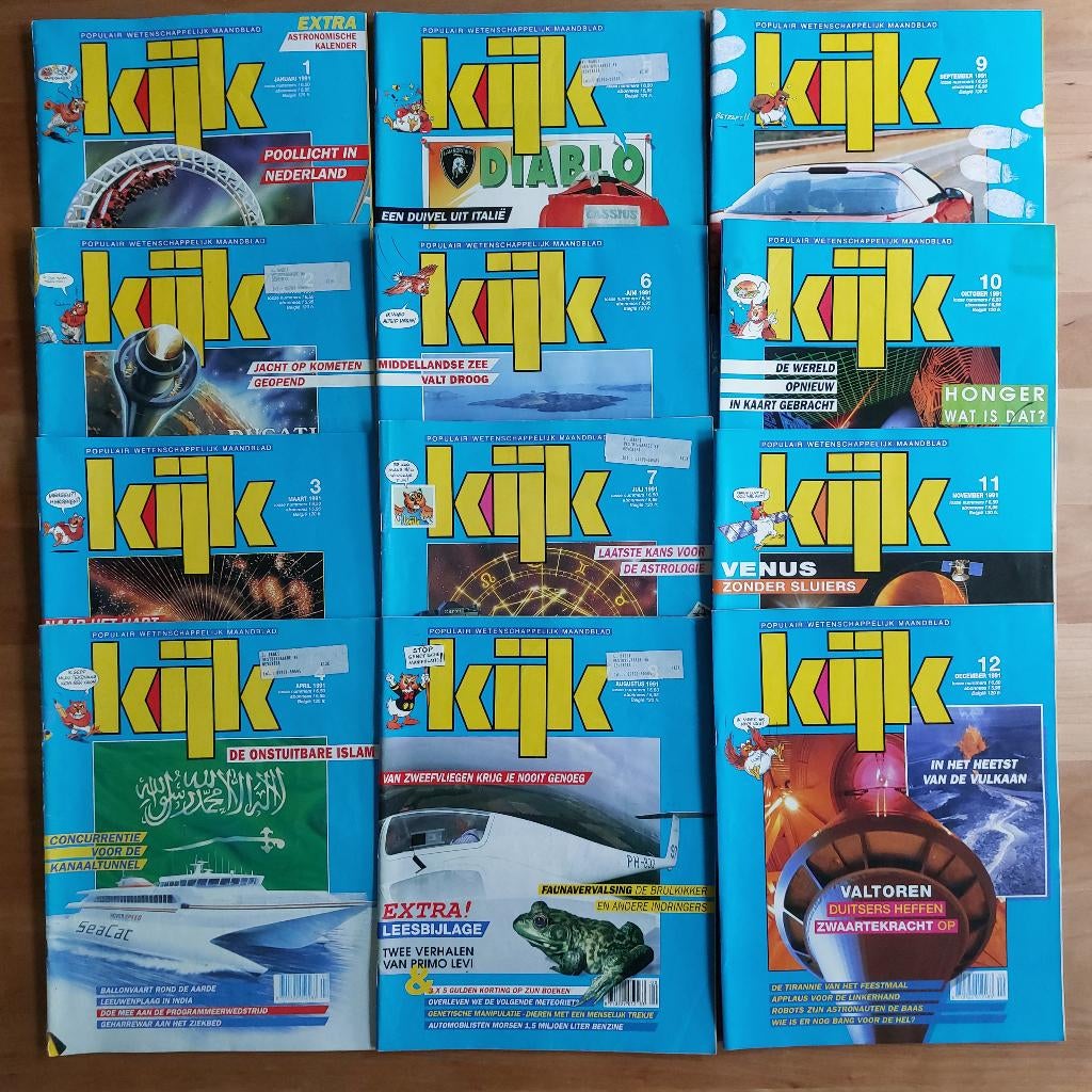Kijk 1991 – 2001, Boeken, Tijdschriften en Kranten, Ophalen, Zo goed als nieuw, Wetenschap en Natuur