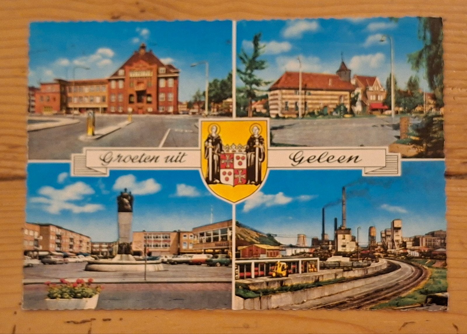 groeten uit Geleen gelopen kaart kleur 1965, Ophalen of Verzenden, 1960 tot 1980