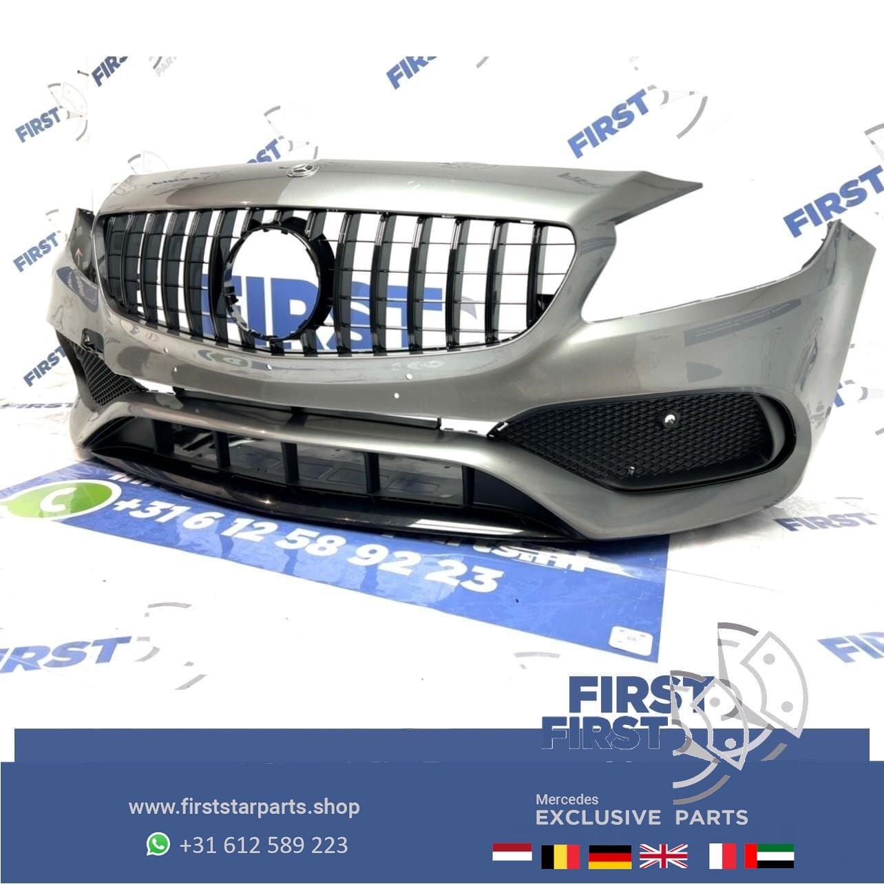 W176 AMG VOORBUMPER  + GT PANAMERICANA GRIL Mercedes A Klass, Gebruikt, -, Voor, Ophalen of Verzenden