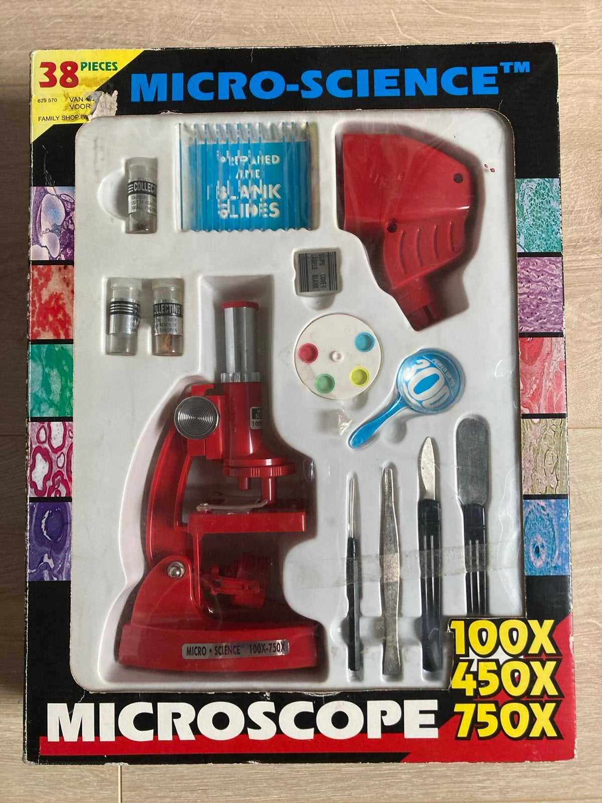 Vintage Micro-Science Microscoop Set - 38 Delen, Audio, Tv en Foto, Optische apparatuur | Microscopen, Ophalen, Zo goed als nieuw