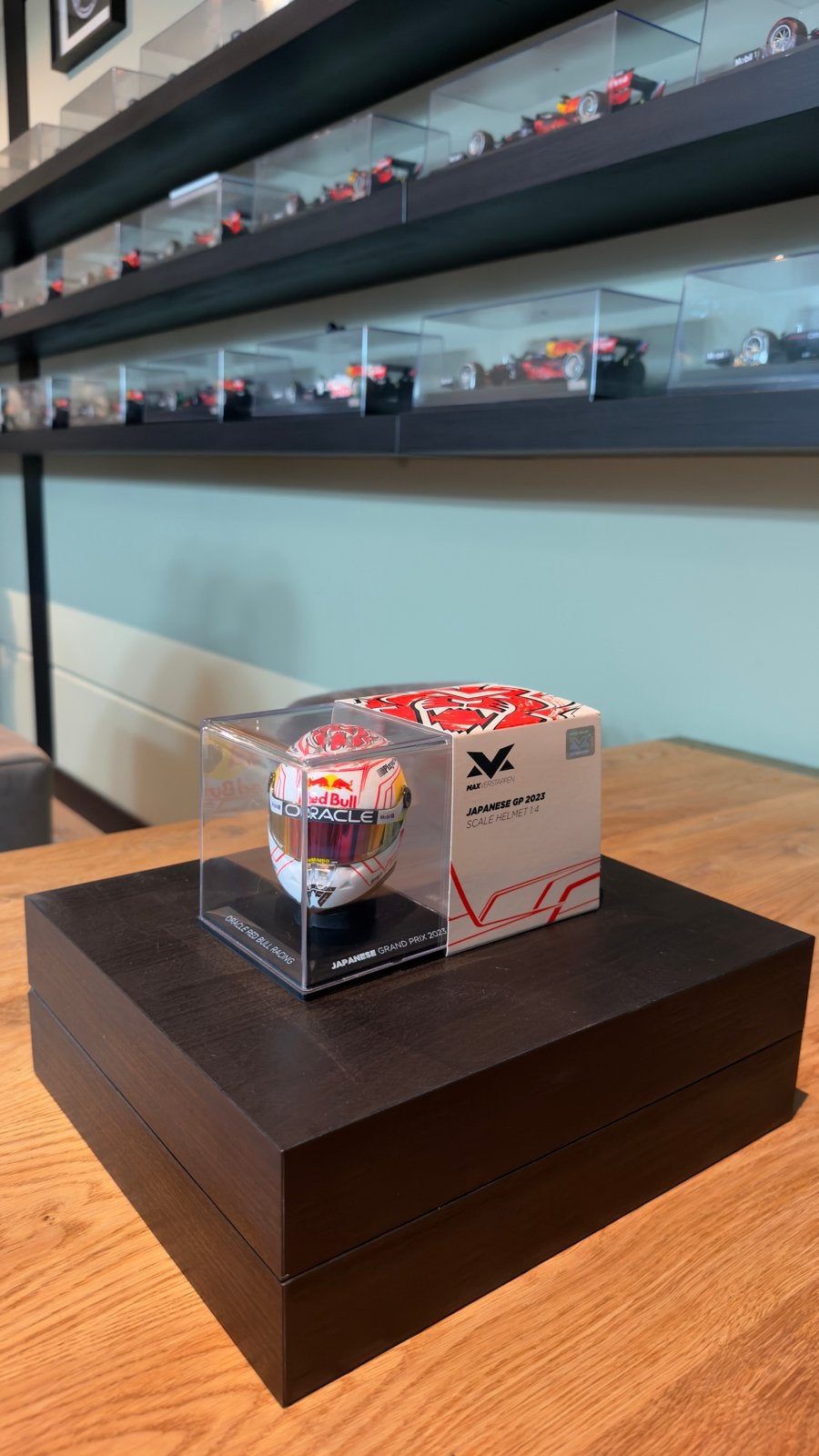 Max Verstappen Japanse GP 2023 Schaalhelm 1:4, Ophalen of Verzenden, Nieuw, Overige typen