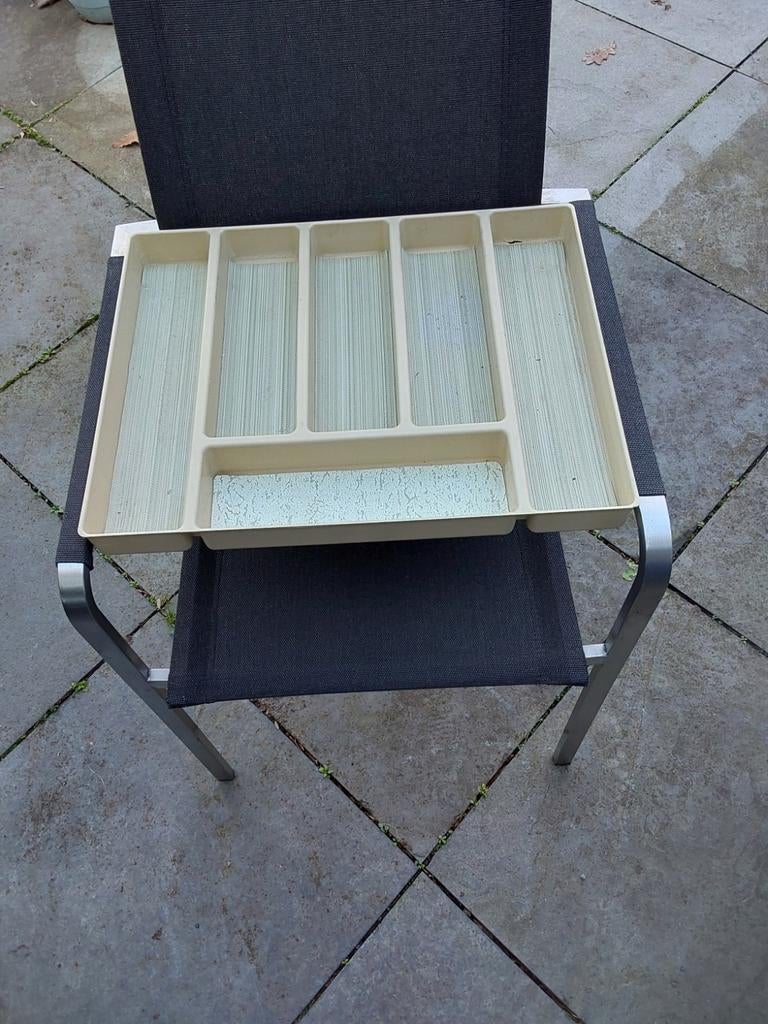 Bestekbak voor lade - Beige kunststof, Ophalen, Gebruikt, Kunststof, Los bestek