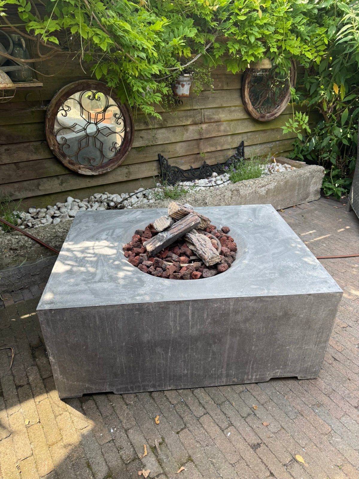Vuurtafel op gasfles, Ophalen, Gebruikt